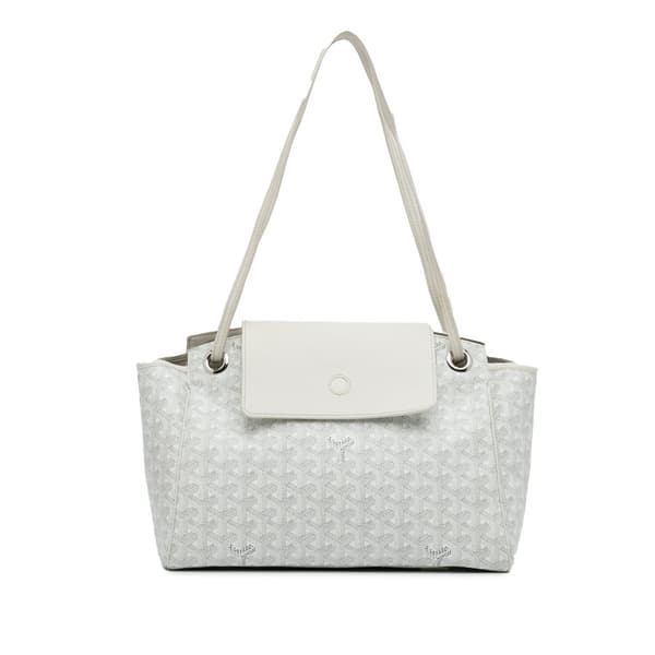 Pre-owned Goyard Goyardine Rouette PM White