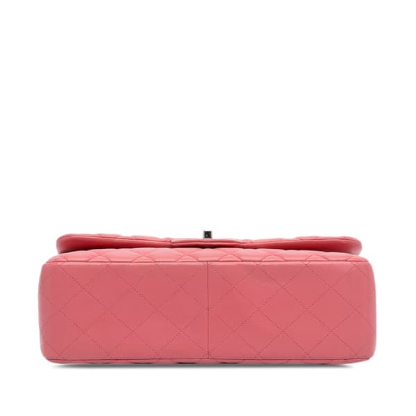 Pre-owned Chanel Jumbo Classic Lambskin Double Flap Pink
