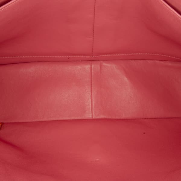 Pre-owned Chanel Jumbo Classic Lambskin Double Flap Pink