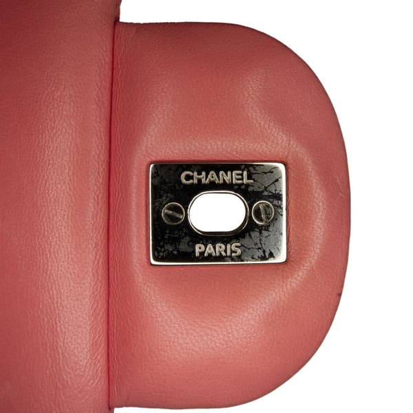 Pre-owned Chanel Jumbo Classic Lambskin Double Flap Pink