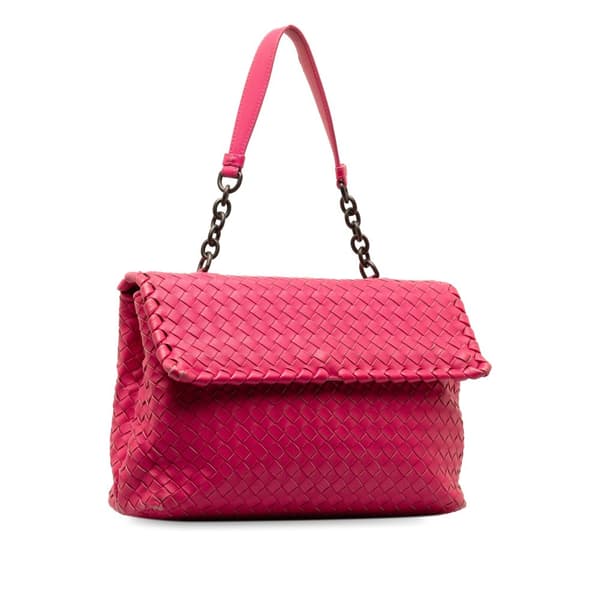 Pre-owned Bottega Veneta Large Intrecciato Olimpia Pink