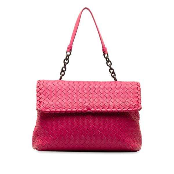 Pre-owned Bottega Veneta Large Intrecciato Olimpia Pink