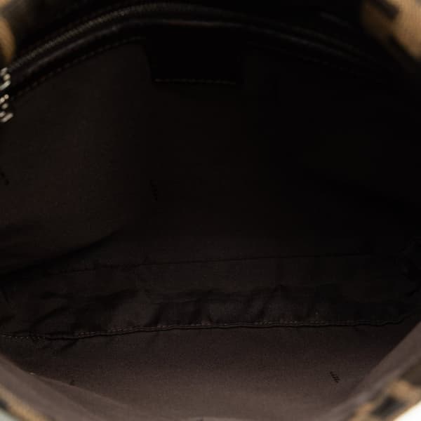 Pre-owned Fendi Zucca Canvas Mamma Forever Brown