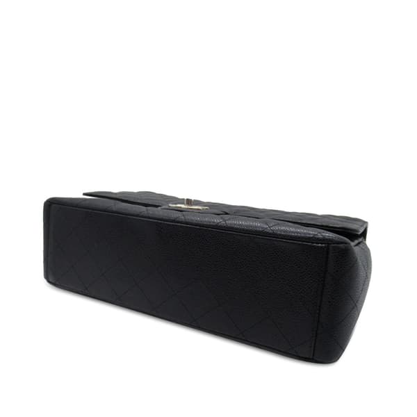 Pre-owned Chanel Maxi Classic Caviar Double Flap Black