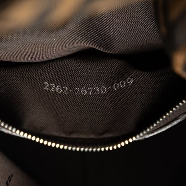 Pre-owned Fendi Zucca Canvas Shoulder Bag Brown