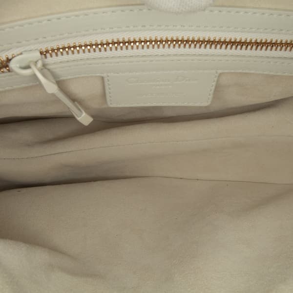 Pre-owned Dior Ultra Matte Calfskin Saddle Bag White