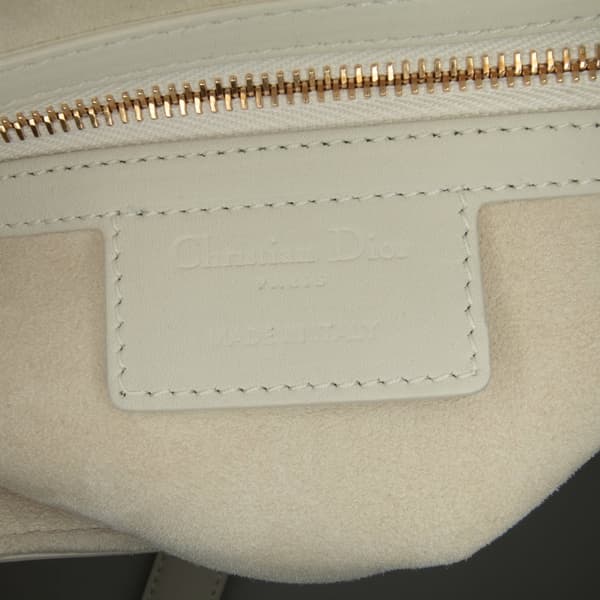 Pre-owned Dior Ultra Matte Calfskin Saddle Bag White