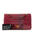 Miniatyrbilde 10 av 10: Pre-owned Chanel Medium Classic Tweed Double Flap Red