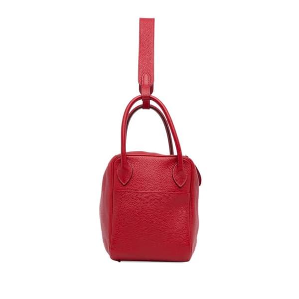 Pre-owned Hermès Clemence Lindy 30 Red