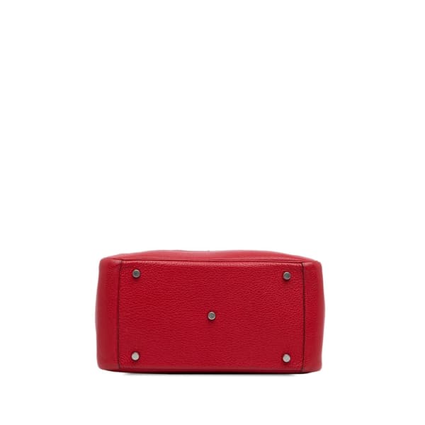 Pre-owned Hermès Clemence Lindy 30 Red