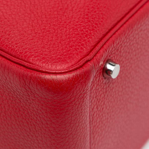 Pre-owned Hermès Clemence Lindy 30 Red