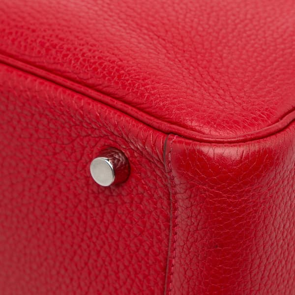 Pre-owned Hermès Clemence Lindy 30 Red