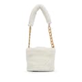 Miniatyrbild 4 av 10: Pre-owned Chanel Shearling CC Shoulder Bag White