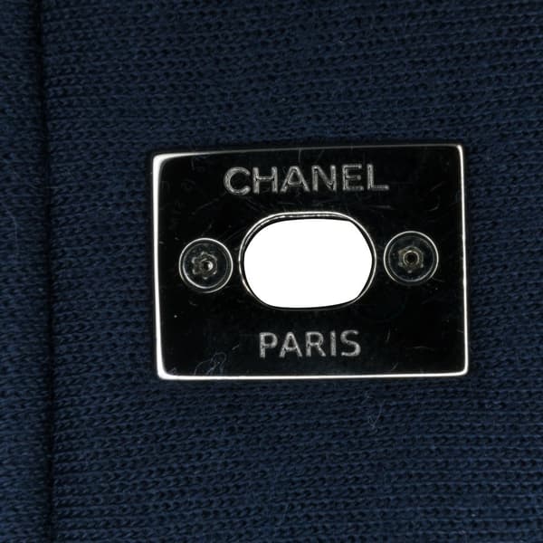 Pre-owned Chanel Small Jersey Tweed Flap Blue
