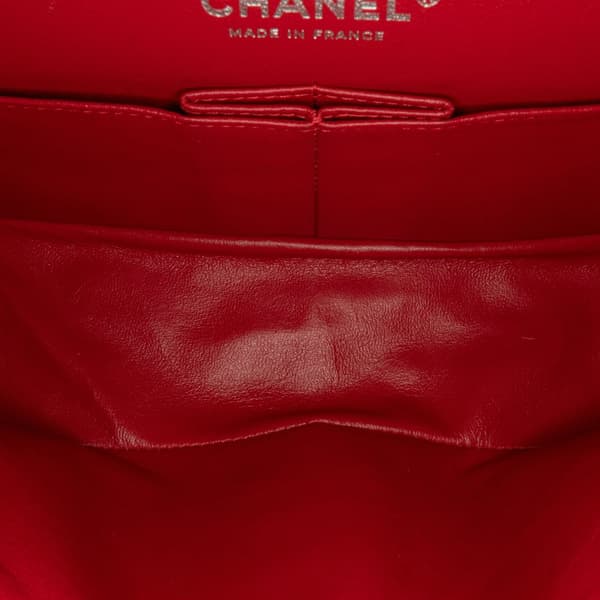 Pre-owned Chanel Medium Suede Re-issue 2.55 Double Flap Red