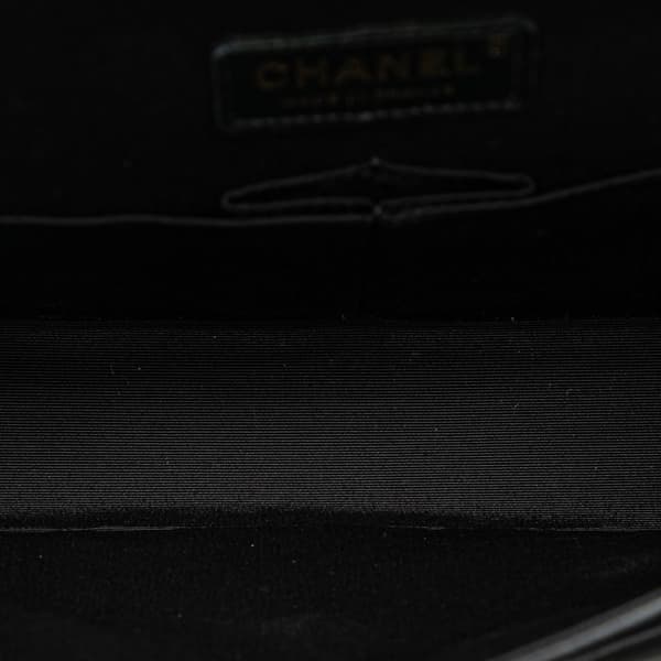 Pre-owned Chanel Medium Classic Bicolor Caviar Double Flap Silver