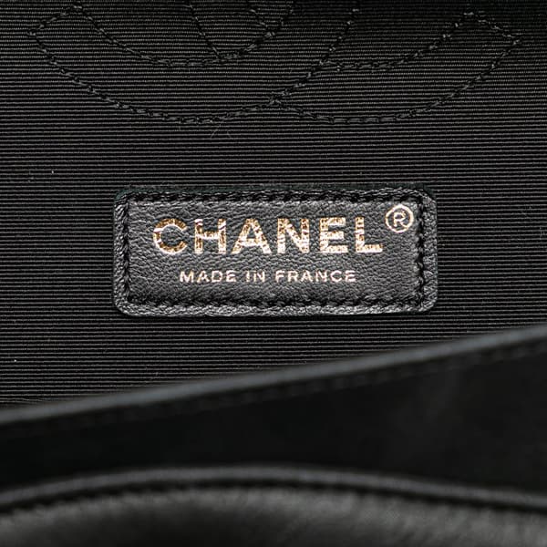 Pre-owned Chanel Medium Classic Bicolor Caviar Double Flap Silver