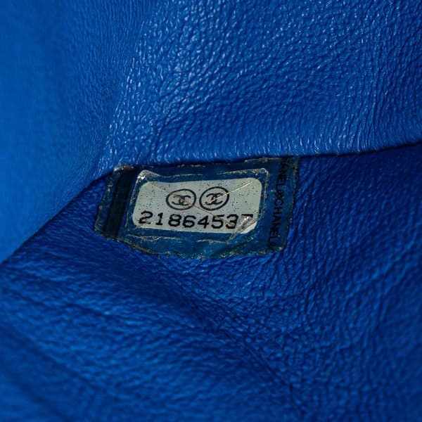 Pre-owned Chanel Medium Classic Lambskin Double Flap Blue