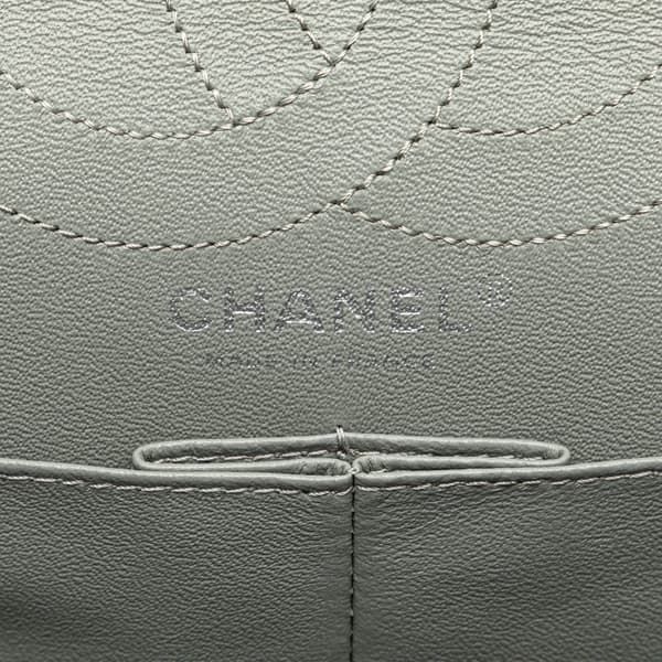 Pre-owned Chanel Caviar and Iridescent Calfskin Reissue 2.55 Double Flap 226 Brown