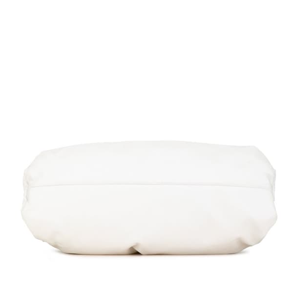 Pre-owned Bottega Veneta Lambskin The Shoulder Pouch White