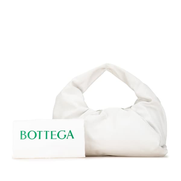 Pre-owned Bottega Veneta Lambskin The Shoulder Pouch White