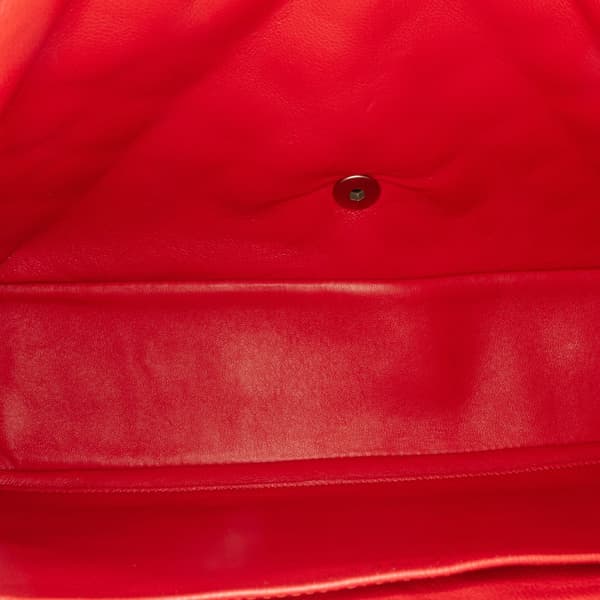 Pre-owned Chanel Maxi Classic Lambskin Single Flap Red