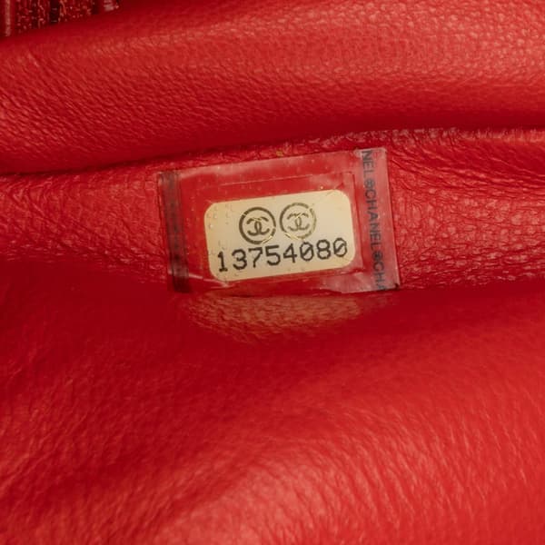 Pre-owned Chanel Maxi Classic Lambskin Single Flap Red