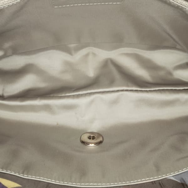 Pre-owned Chanel Small Printed Nylon Coco Color Flap Gray