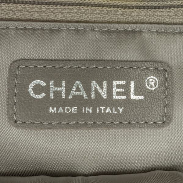 Pre-owned Chanel Small Printed Nylon Coco Color Flap Gray