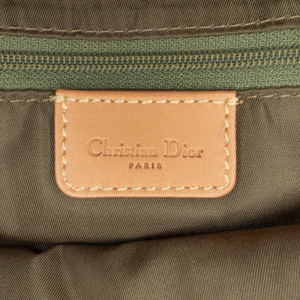 Pre-owned Dior Diorissimo Canvas Saddle Bag Green