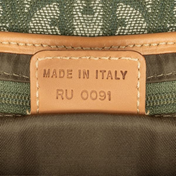 Pre-owned Dior Diorissimo Canvas Saddle Bag Green