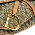 Miniatyrbild 8 av 10: Pre-owned Dior Diorissimo Canvas Saddle Bag Green