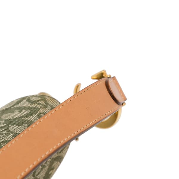 Pre-owned Dior Diorissimo Canvas Saddle Bag Green