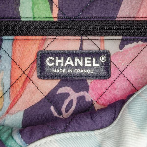 Pre-owned Chanel Quilted Jungle Jeans Flap Blue