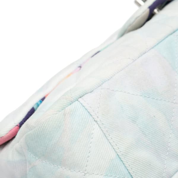 Pre-owned Chanel Quilted Jungle Jeans Flap Blue