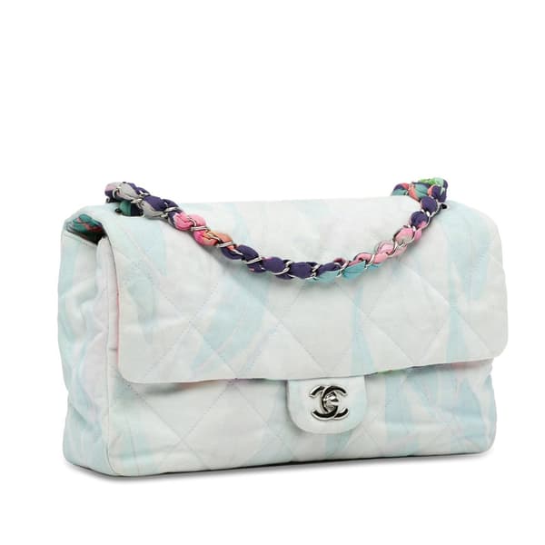 Pre-owned Chanel Quilted Jungle Jeans Flap Blue