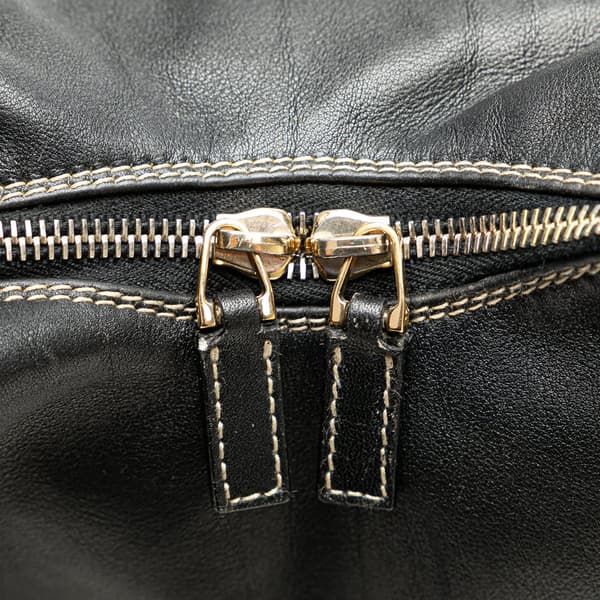 Pre-owned Gucci Leather Shoulder Bag Black