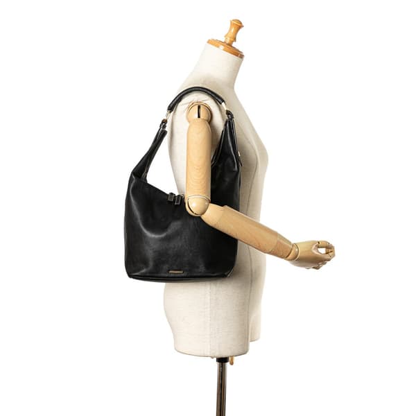Pre-owned Gucci Leather Shoulder Bag Black