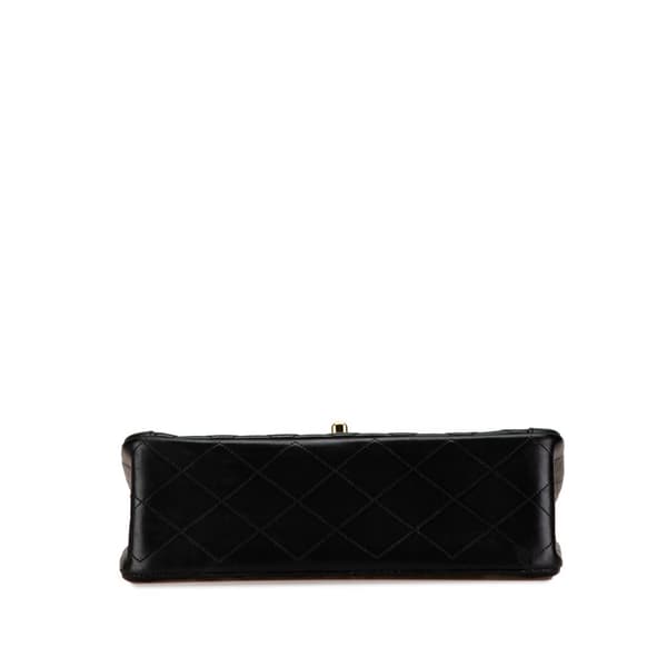 Pre-owned Chanel CC Quilted Lambskin Single Flap Black