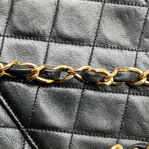 Pre-owned Chanel CC Quilted Lambskin Single Flap Black