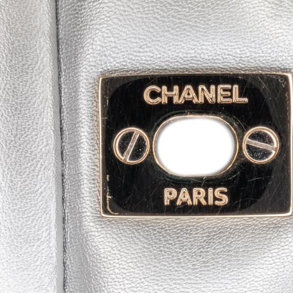 Pre-owned Chanel Medium Classic Nylon Cat Emoticon Double Flap White