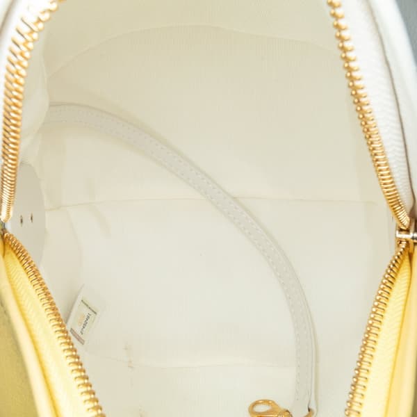 Pre-owned Chanel Calfskin Coco Beach Ball Bag Yellow
