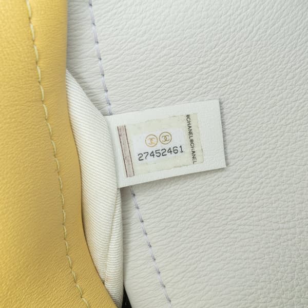 Pre-owned Chanel Calfskin Coco Beach Ball Bag Yellow