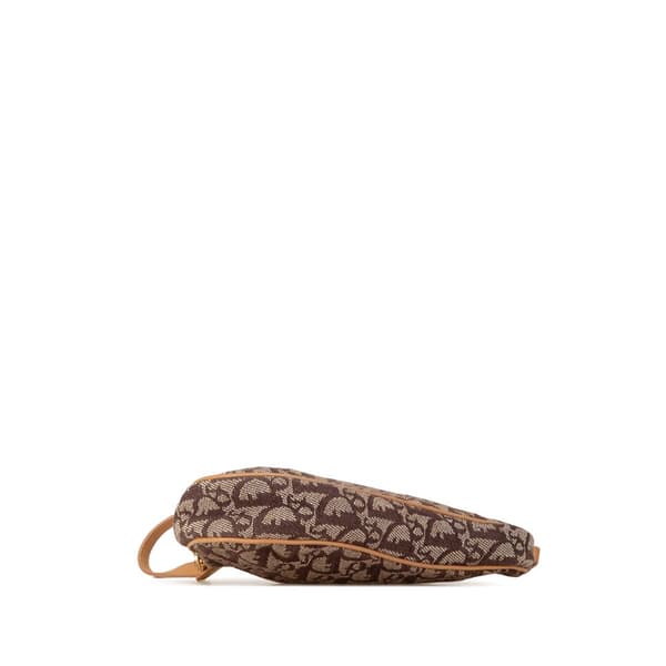 Pre-owned Dior Mini Diorissimo Canvas Saddle Pochette Brown