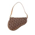 Pikkukuva 1 / 9: Pre-owned Dior Mini Diorissimo Canvas Saddle Pochette Brown