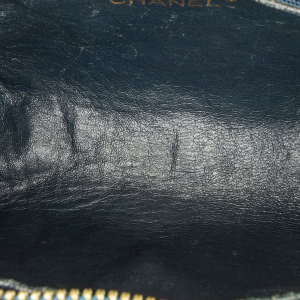 Pre-owned Chanel CC Lambskin Tassel Shoulder Bag Blue