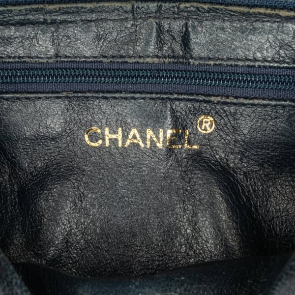 Pre-owned Chanel CC Lambskin Tassel Shoulder Bag Blue