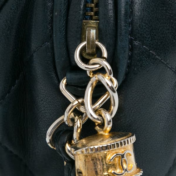 Pre-owned Chanel CC Lambskin Tassel Shoulder Bag Blue