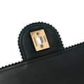 Miniatyrbild 8 av 10: Pre-owned Chanel CC Quilted Lambskin Tassel and Border Embellished Flap Black