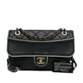 Miniatyrbild 10 av 10: Pre-owned Chanel CC Quilted Lambskin Tassel and Border Embellished Flap Black